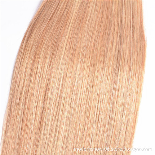 Factory Price Piano Color Cheap Hair Bundles Raw virgin Cuticles Aligned Human hair Straight Weave Natural